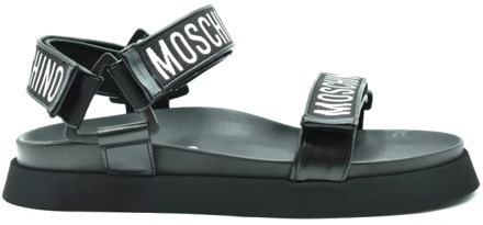 Moschino Leren platte sandalen voor mannen Moschino , Multicolor , Heren - 40 Eu,43 Eu,42 Eu,44 EU