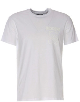 Moschino Licht Natuurlijk Wit T-shirt Moschino , White , Heren - Xl,M