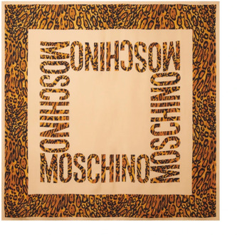 Moschino Luipaardprint Zijden Pochette Moschino , Multicolor , Dames - ONE Size
