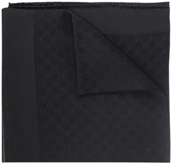 Moschino Luxe Zijden Sjaal met Logo Moschino , Black , Dames - ONE Size