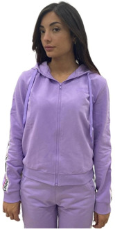 Moschino Luxe Zip-Through Sweatshirt Moschino , Purple , Dames