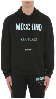 Moschino Luxe Zwarte Hoodie voor Heren Moschino , Black , Heren - XL