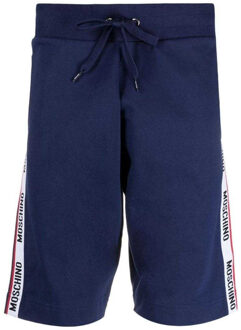 Moschino Mannen Geleverd Tape Shorts (Navy Blauw) - 2XL