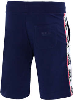 Moschino Marineblauwe short met tape-poten van Moschino
