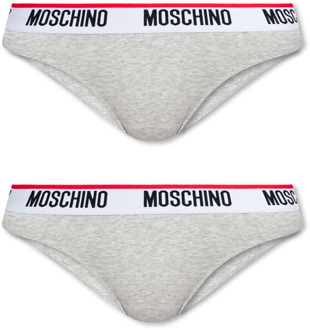 Moschino Merkondergoed 2-pack Moschino , Gray , Dames - Xl,L,M,S