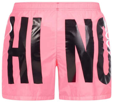 Moschino merkprint logo roze korte zwemshort - XL