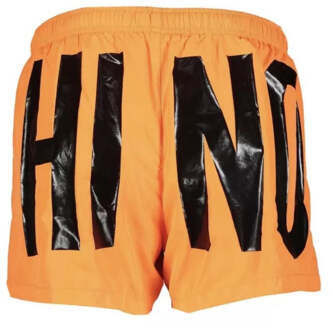 Moschino merkprintlogo lichtoranje korte zwemshort - XL