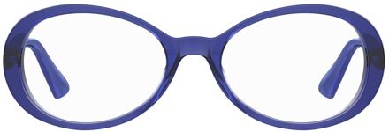 Moschino Mos594 Ovale Blauwe Zonnebril Middelblauw