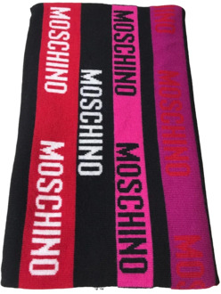 Moschino Multicolor Logo Wollen Sjaal Moschino , Multicolor , Dames - ONE Size