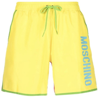 Moschino Opvallende Zwembroek voor op het Strand Moschino , Yellow , Heren - XS