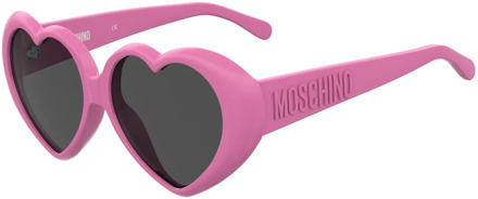 Moschino Pink/Grey Sunglasses Moschino , Pink , Dames - 57 MM