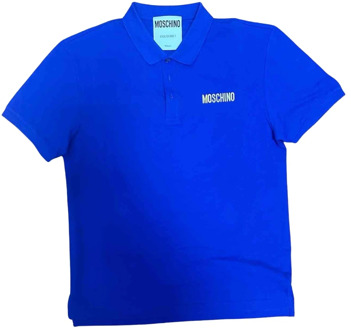 Moschino Polo Shirts Moschino , Blue , Heren - 2Xl,L,M,S
