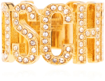 Moschino Ring met logo Moschino , Yellow , Dames - L,S