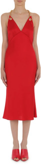 Moschino Rode jurken voor vrouwen Moschino , Red , Dames - S,2Xs