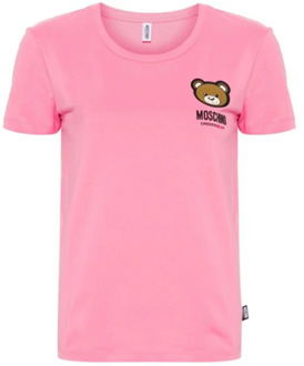 Moschino Rosa Teddy Bear T-shirt Moschino , Pink , Dames - Xl,L,M,S