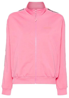 Moschino Roze Katoenen Logo Band Sweatshirt Moschino , Pink , Heren - L,M,S,Xs