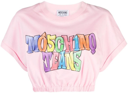 Moschino Roze T-shirts en Polos Moschino , Pink , Dames - 2XS