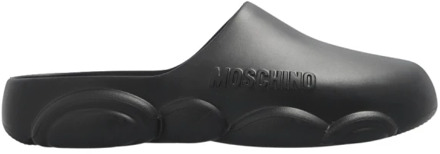 Moschino Rubberen slides Moschino , Black , Heren - 39 Eu,41 Eu,45 EU