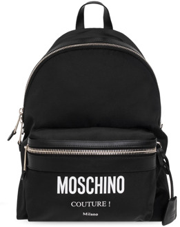 Moschino Rugzak met logo Moschino , Black , Heren - ONE Size