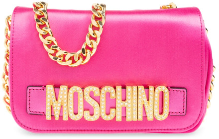 Moschino Satijnen schoudertas Moschino , Pink , Dames - ONE Size