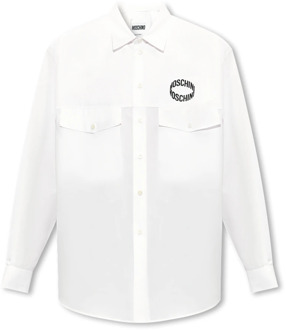 Moschino Shirt met logo Moschino , White , Heren - Xl,M