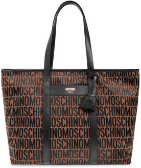 Moschino Shopper tas met monogram Moschino , Brown , Dames - ONE Size