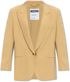 Moschino Single-breasted blazer Moschino , Brown , Dames - Xs,2Xs