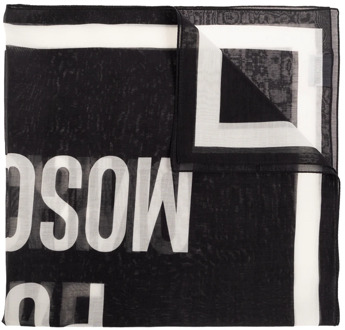 Moschino Sjaal met logo Moschino , Black , Dames - ONE Size