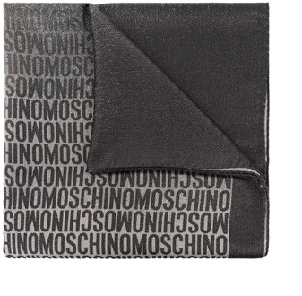 Moschino Sjaal met logo Moschino , Gray , Dames - ONE Size