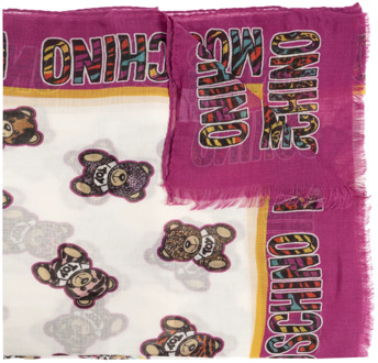 Moschino Sjaal met teddybeer Moschino , Multicolor , Dames - ONE Size