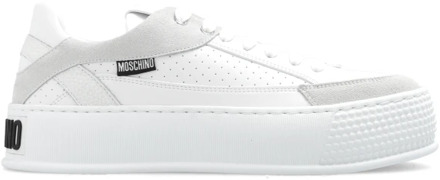 Moschino Sneakers met logo Moschino , White , Dames - 37 Eu,40 Eu,41 Eu,39 Eu,38 EU