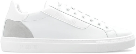 Moschino Sneakers met logo Moschino , White , Heren - 45 EU