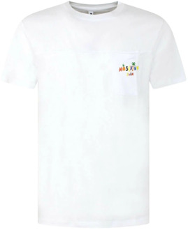 Moschino Stijlvolle A1907 2323 Heren T-shirt Moschino , White , Heren - XS