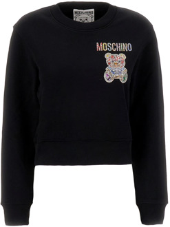 Moschino Stijlvolle Felpe Sweatshirt Moschino , Black , Dames - L,M