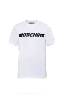 Moschino Stijlvolle Heren T-Shirt van Katoen Moschino , White , Heren - XL