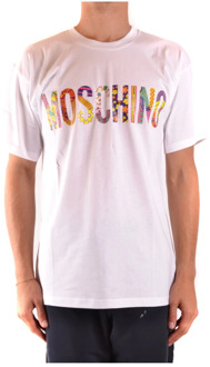 Moschino Stijlvolle Heren T-Shirt - Verhoog je mode spel! Moschino , White , Heren - XS