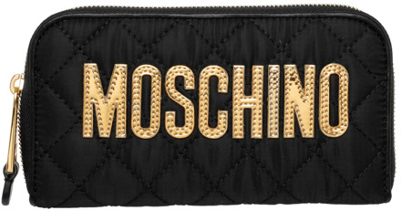 Moschino Stijlvolle Kaarthouder Portemonnee Moschino , Black , Dames - ONE Size