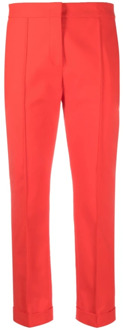 Moschino Stijlvolle Rode Geknipte Pantalon Moschino , Red , Dames - XS