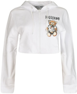 Moschino Stijlvolle Sweaters Collectie Moschino , White , Dames - S,Xs