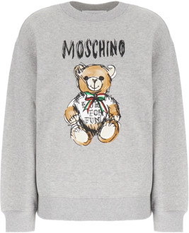 Moschino Stijlvolle Sweatshirt voor Mannen en Vrouwen Moschino , Gray , Dames - S,2Xs