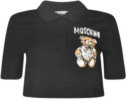 Moschino Stijlvolle T-shirts en Polos Moschino , Black , Dames - M,Xs