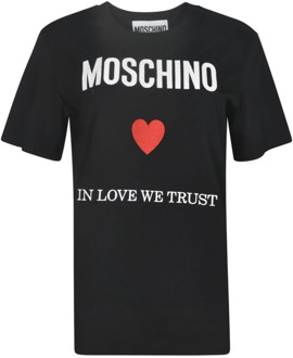 Moschino Stijlvolle T-shirts en Polos Moschino , Black , Dames - Xl,L,M,S,Xs