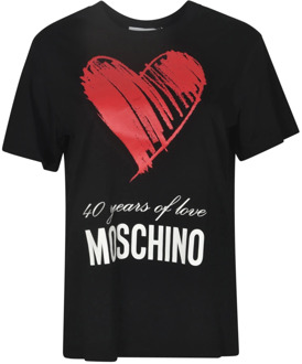 Moschino Stijlvolle T-shirts en Polos Moschino , Black , Dames - Xl,M,S,Xs