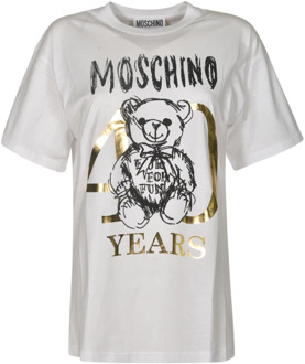 Moschino Stijlvolle T-shirts en Polos Moschino , White , Dames - Xl,L,M,S,Xs,2Xs
