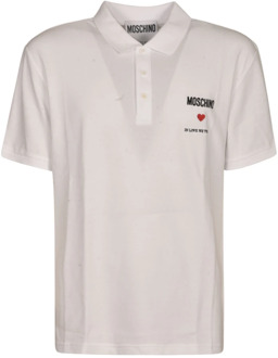 Moschino Stijlvolle T-shirts en Polos Moschino , White , Heren - 2Xl,Xl,L,3Xl