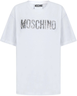 Moschino Stijlvolle T-shirts Moschino , White , Dames - M,S