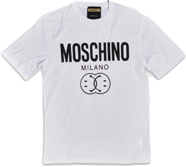 Moschino Stijlvolle T-shirts voor Mannen en Vrouwen Moschino , White , Heren - Xl,L,M,S