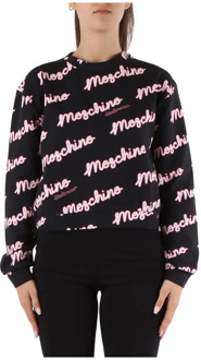 Moschino Stretch Katoen Logo Sweatshirt Moschino , Multicolor , Dames - L,M,S,Xs