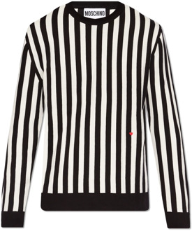 Moschino Striped sweatshirt Moschino , White , Heren - Xl,M