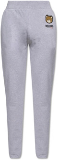Moschino Sweatpants met logo Moschino , Gray , Heren - 2Xl,Xl,L,M,S,Xs